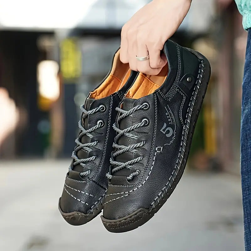2025 Handmade Leather Sneakers for Men β Supportive & Stylish