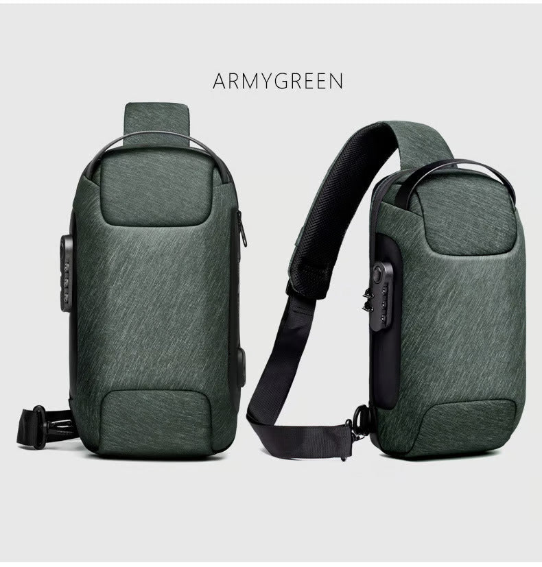🎁2024 New Year Hot Sale🎁New Carbon Fiber Streamline Anti-Theft Sling Bag 🔥