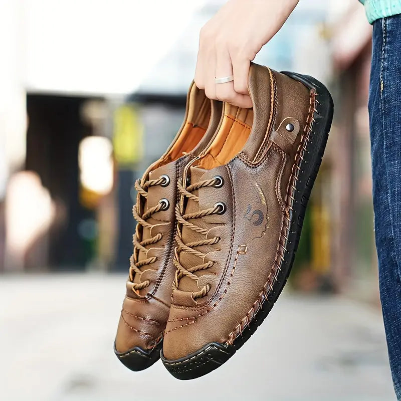 2025 Handmade Leather Sneakers for Men β Supportive & Stylish