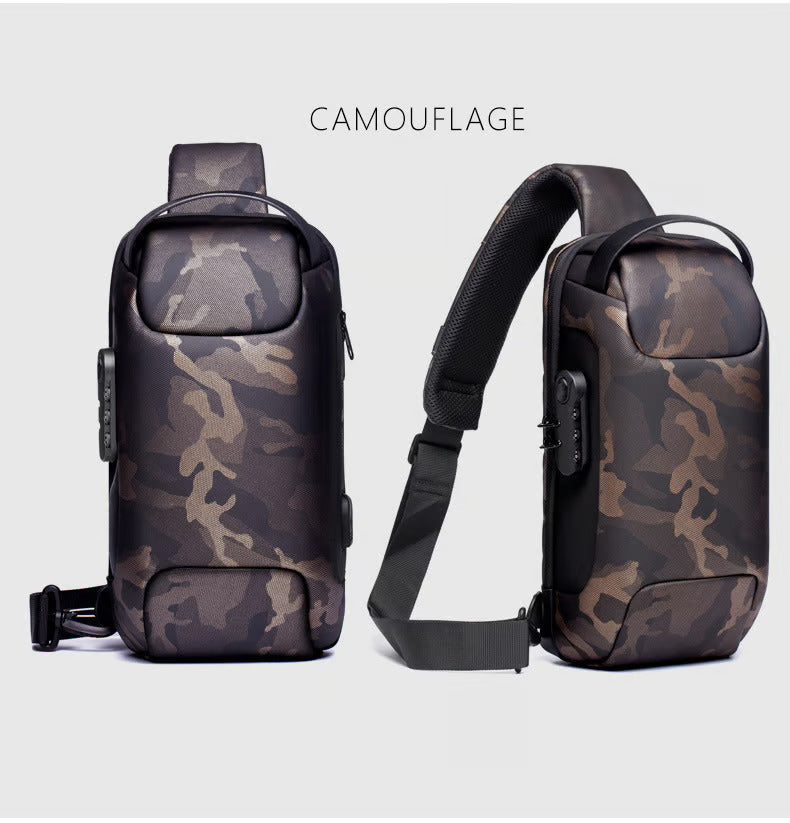 🎁2024 New Year Hot Sale🎁New Carbon Fiber Streamline Anti-Theft Sling Bag 🔥
