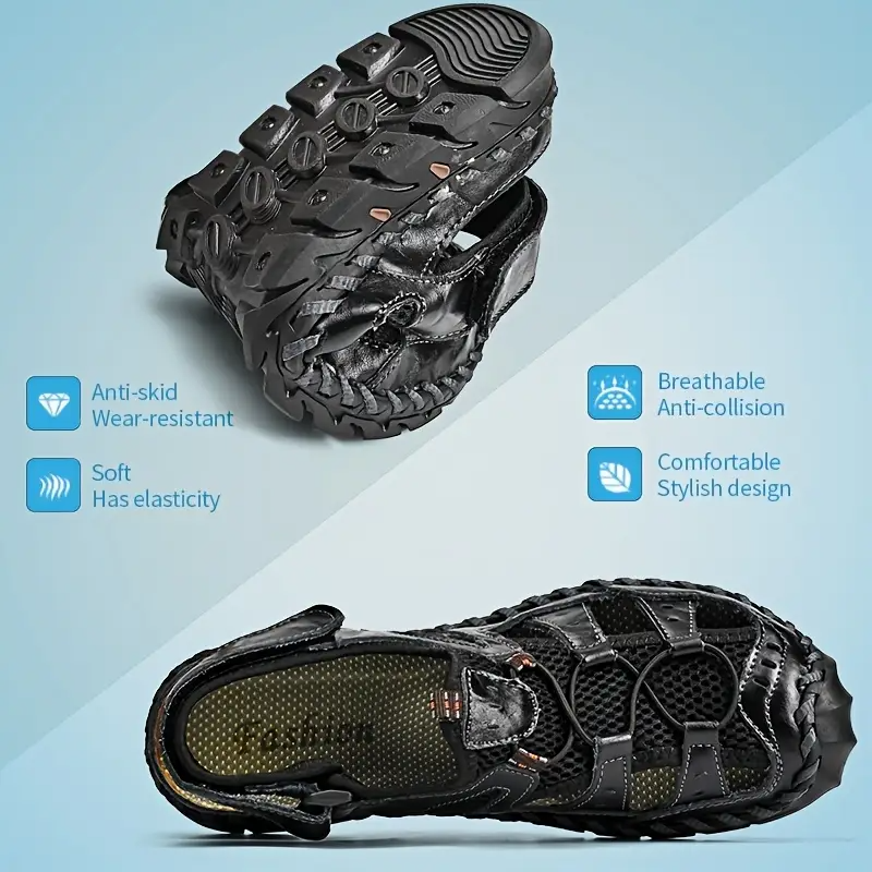 Orthopedic Men's Sports Sandals Closed Toe Water Shoes