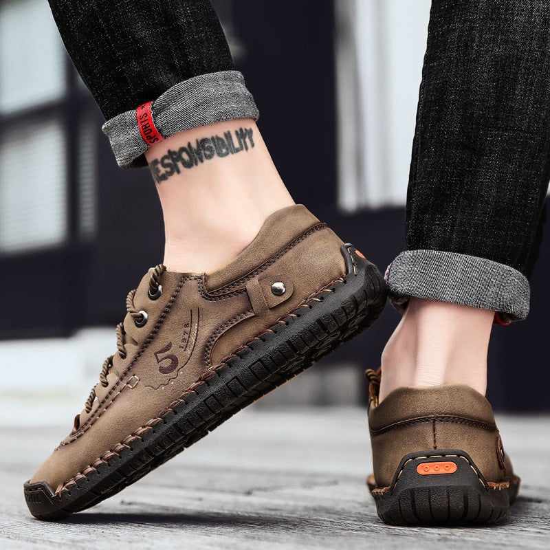 2025 Handmade Leather Sneakers for Men β Supportive & Stylish