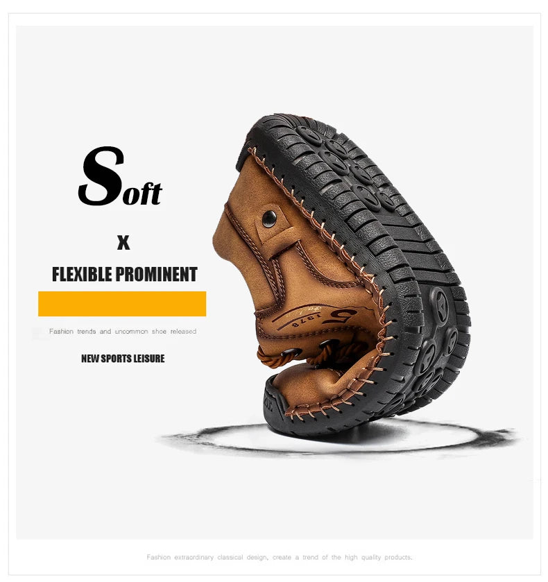 2025 Handmade Leather Sneakers for Men β Supportive & Stylish