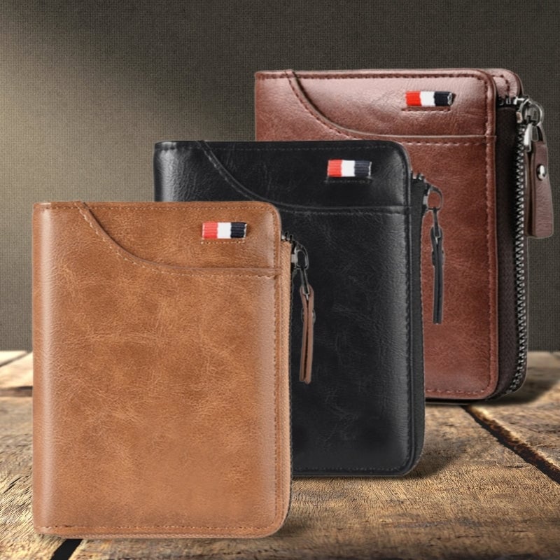 Multi-functional RFID Blocking Waterproof Durable PU Leather Wallet