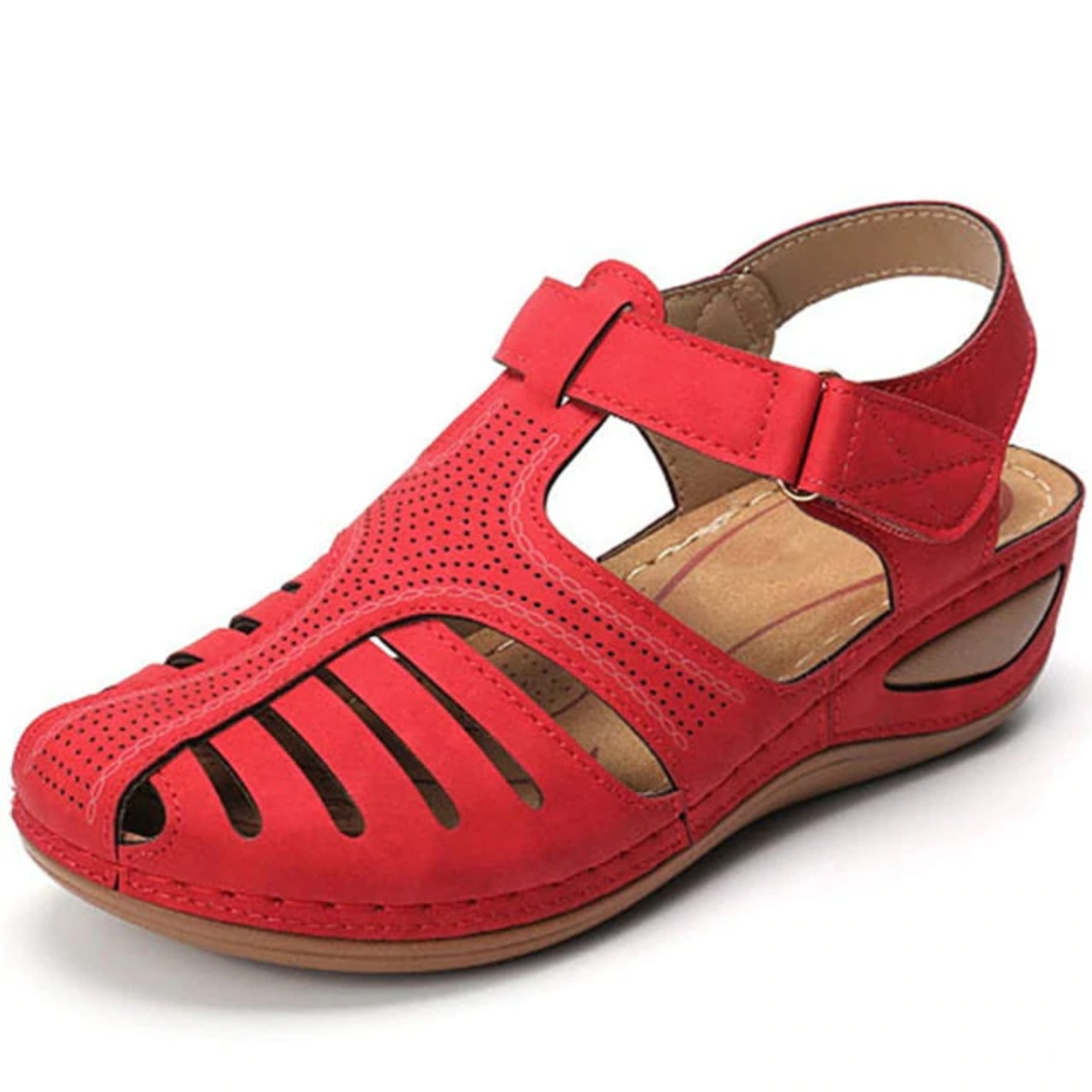 Soft PU Leather Closed Toe vintage Anti-Slip Sandals