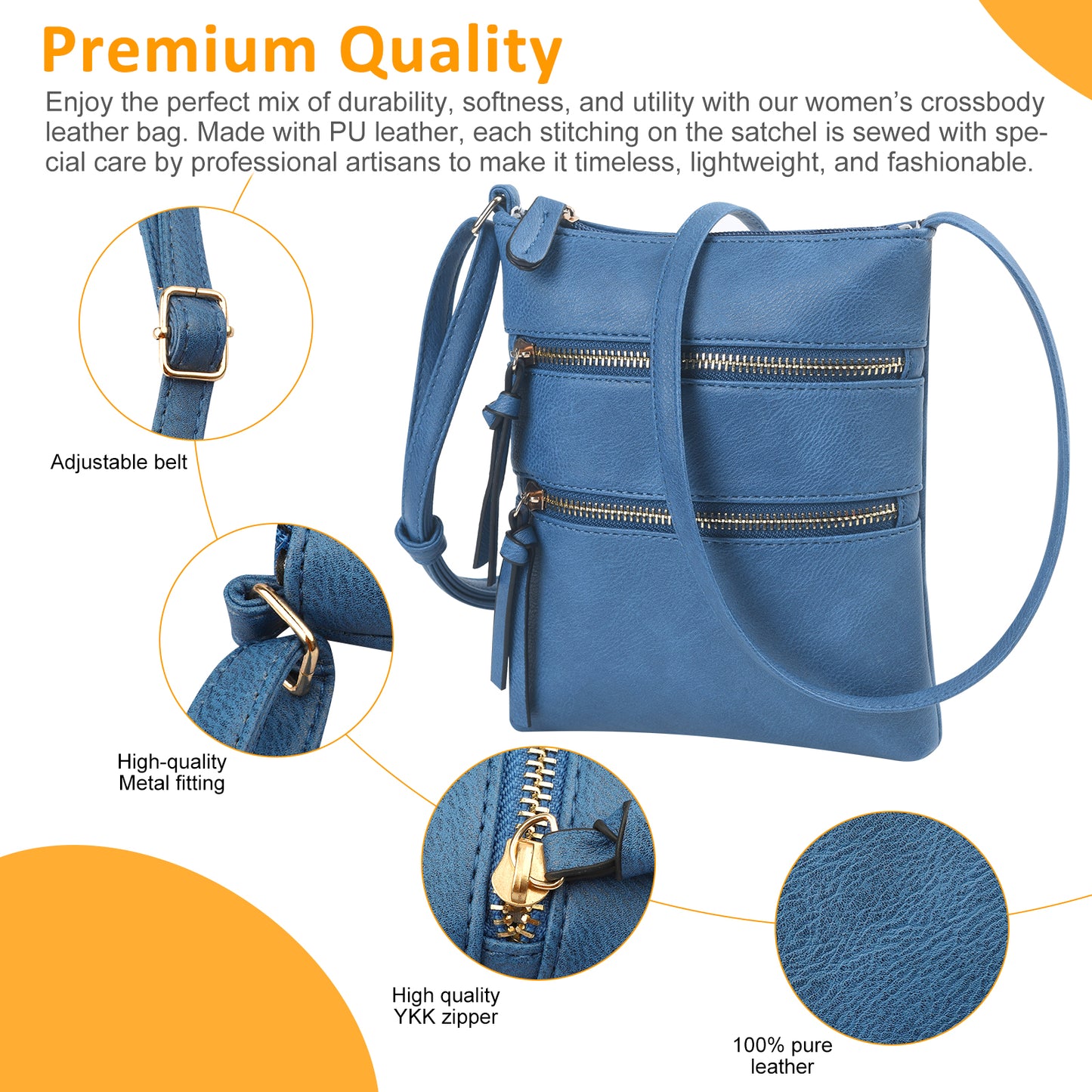 Premium Soft Leather Crossbody Bag