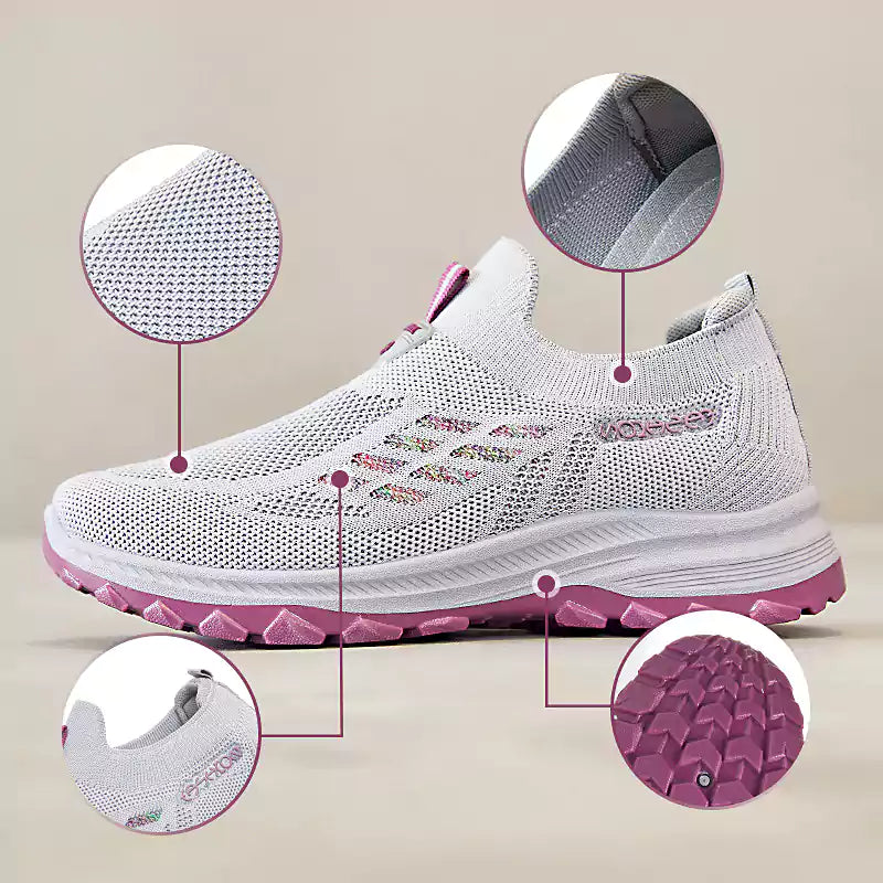 Women Orthopedic Corrector Walking Shoes,Breathable Lightweight Fly Woven Running Shoes