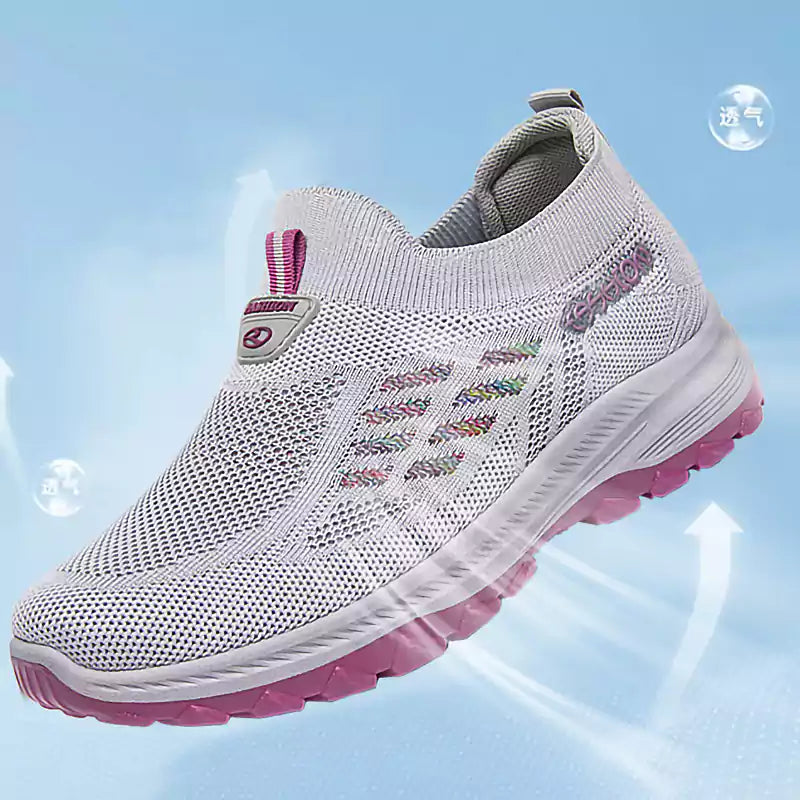 Women Orthopedic Corrector Walking Shoes,Breathable Lightweight Fly Woven Running Shoes