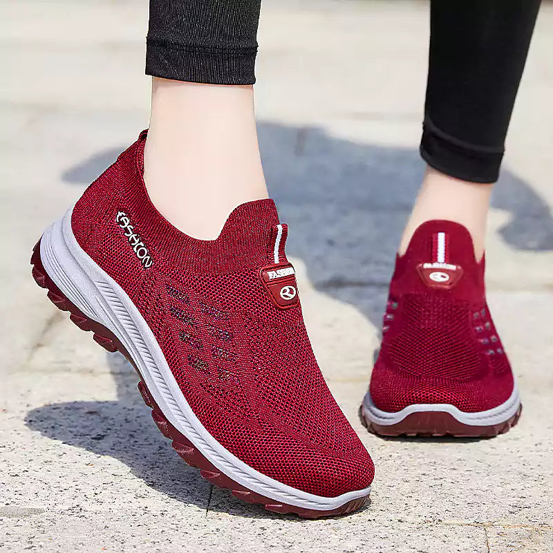 Women Orthopedic Corrector Walking Shoes,Breathable Lightweight Fly Woven Running Shoes