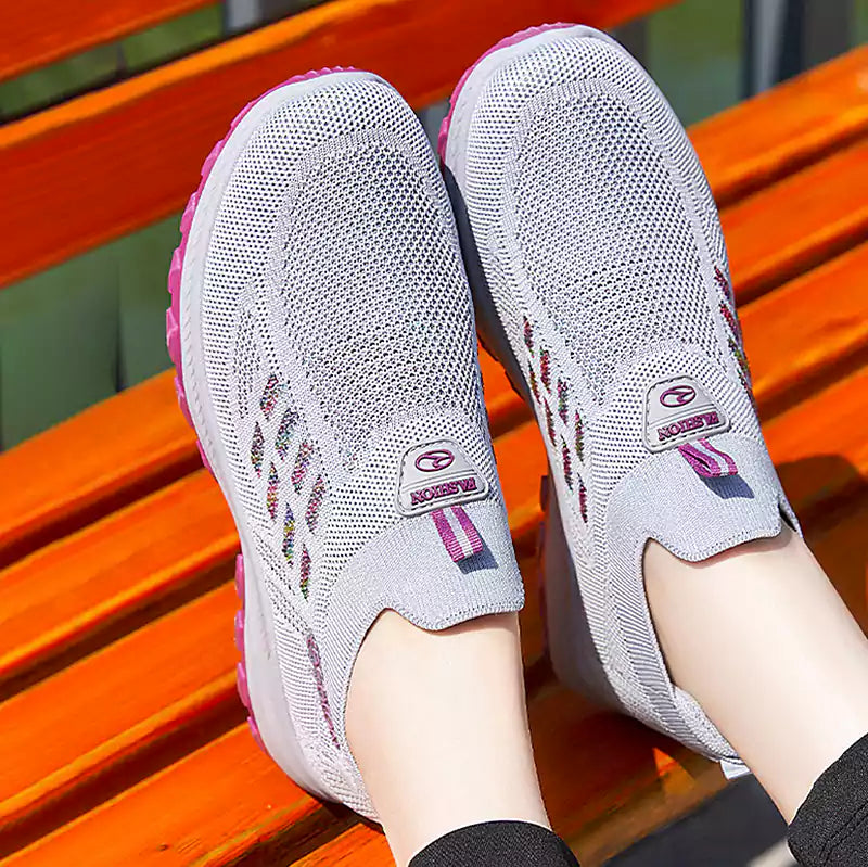 Women Orthopedic Corrector Walking Shoes,Breathable Lightweight Fly Woven Running Shoes