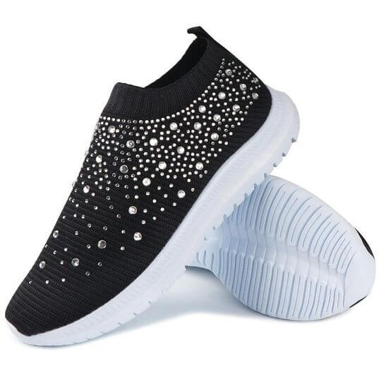 Women's Crystal Breathable Orthopedic Slip On Shoes