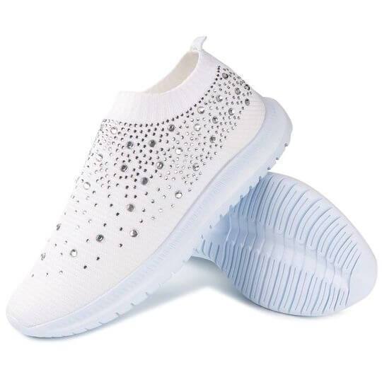 Women's Crystal Breathable Orthopedic Slip On Shoes