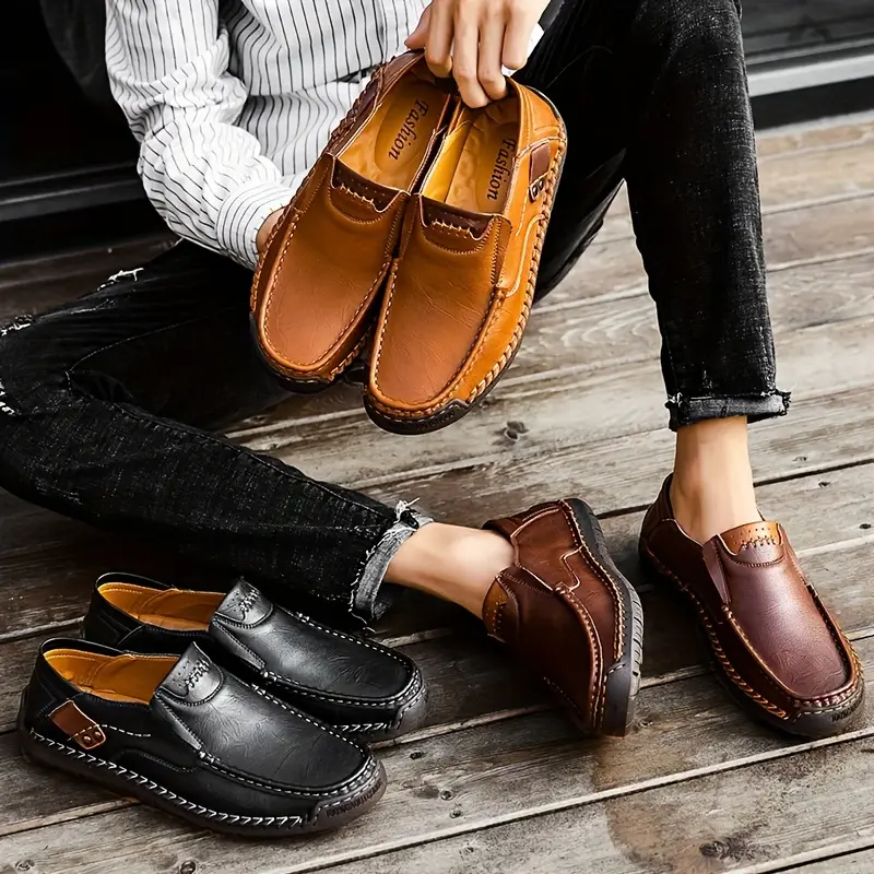 RelaxStep™ Orthopedic Leather Loafers – All-Day Comfort for Men Who Move