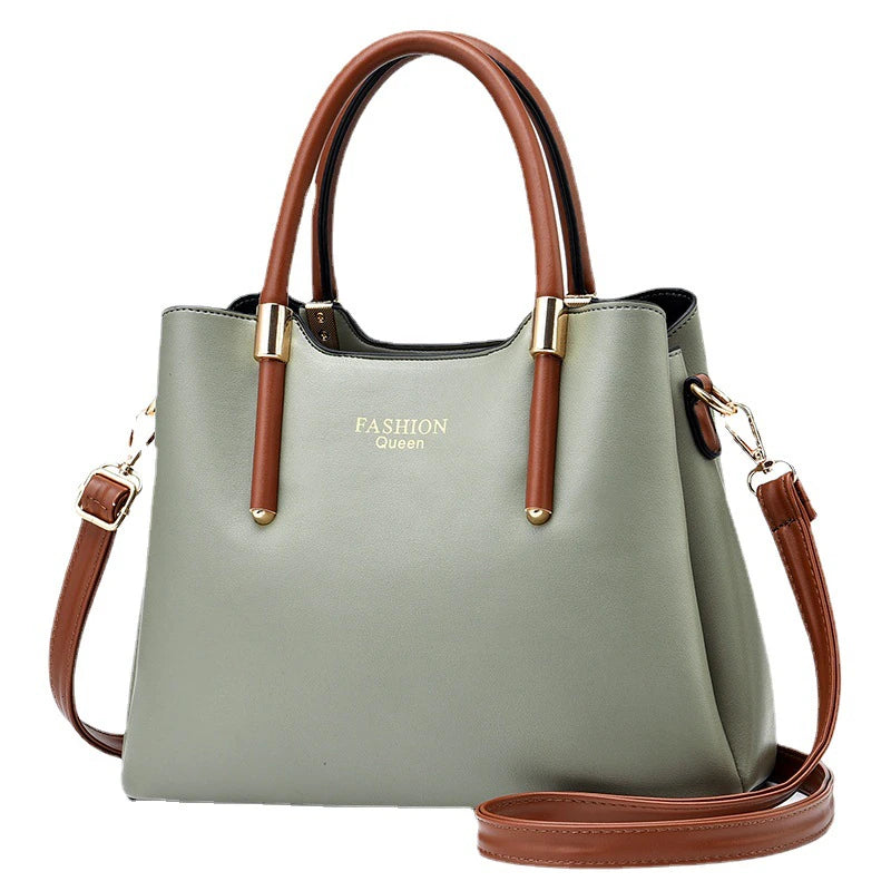 Premium Leather Top Handle Crossbody Bag, Large Capacity Adjustable Shoulder Bag