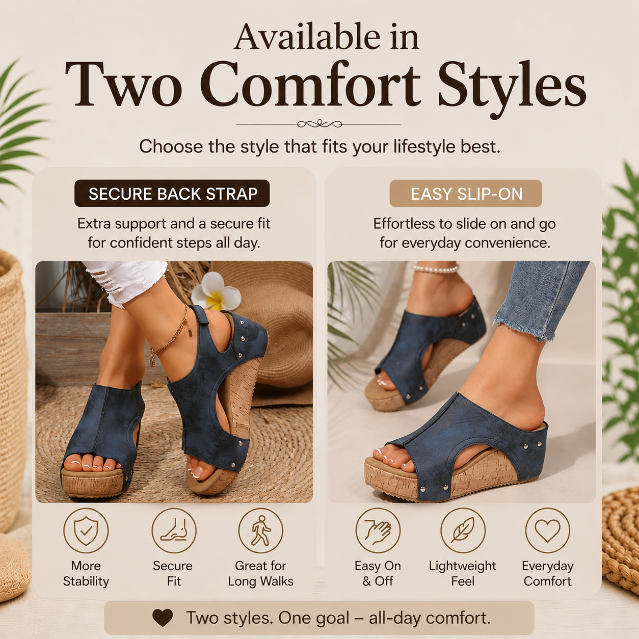 VintageEase™ Women's Comfort Wedge Sandals