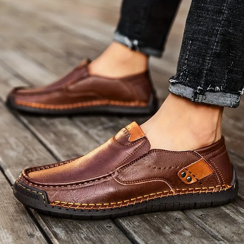 RelaxStep™ Orthopedic Leather Loafers – All-Day Comfort for Men Who Move