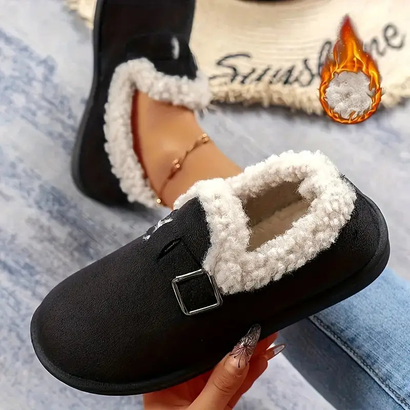 CozyStep™ Plush Round Toe Slip-on Shoes – Warmth & Orthopedic Comfort