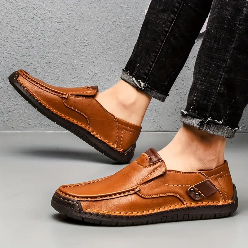 RelaxStep™ Orthopedic Leather Loafers – All-Day Comfort for Men Who Move