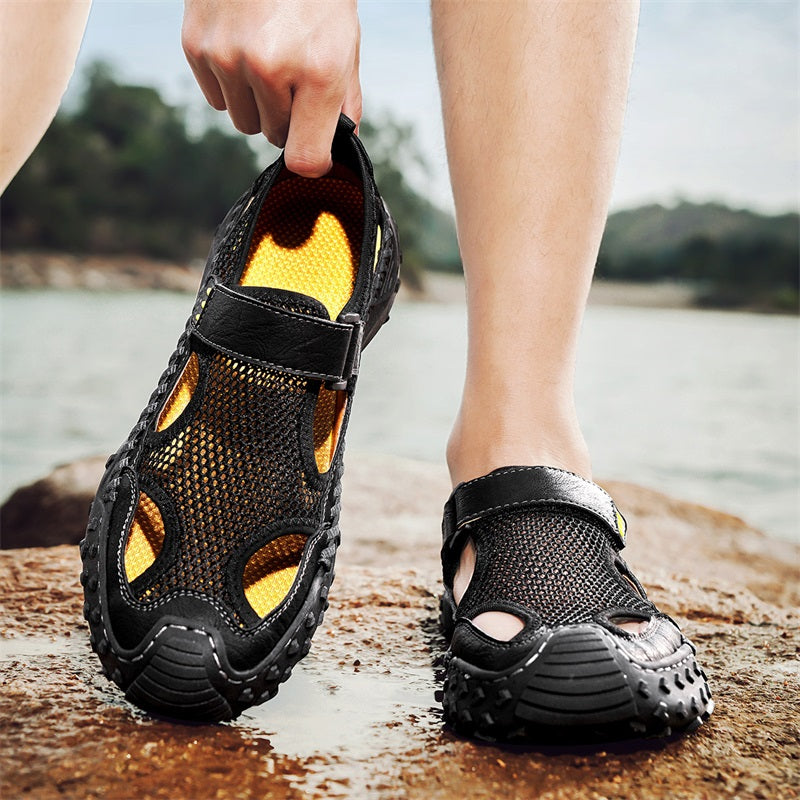 RelaxStep™ Men’s Orthopedic Slip-On Sandals – Breathable Comfort for Daily Walking