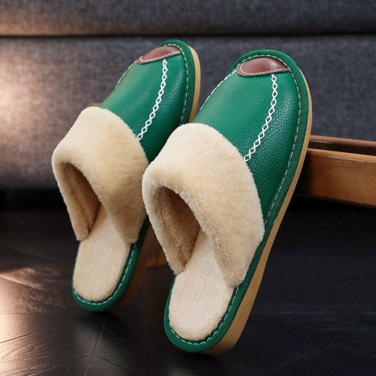 🔥 Men's Warm Arch Support Slippers – Non-Slip Comfort for Tired Feet
