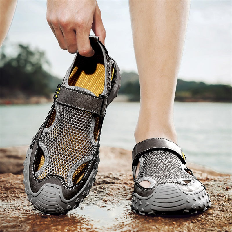 RelaxStep™ Men’s Orthopedic Slip-On Sandals – Breathable Comfort for Daily Walking