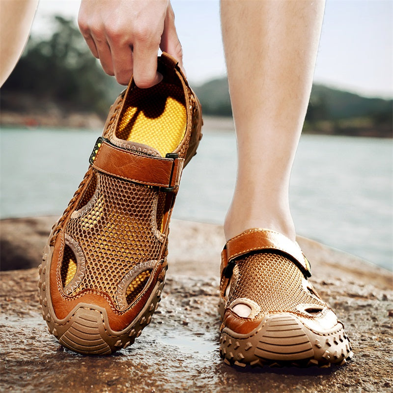 RelaxStep™ Men’s Orthopedic Slip-On Sandals – Breathable Comfort for Daily Walking
