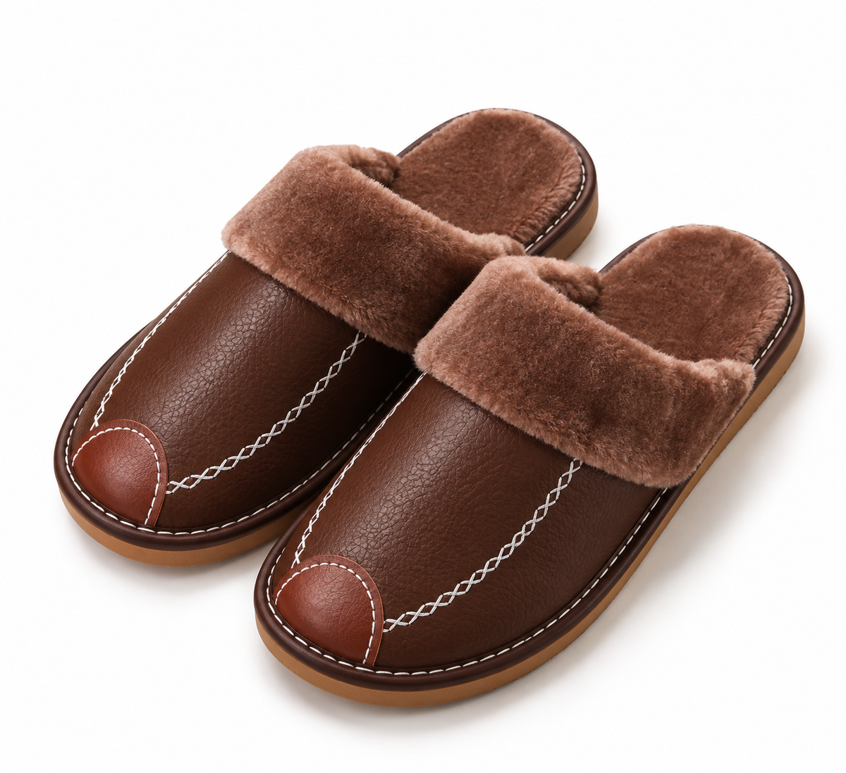 🔥 Men's Warm Arch Support Slippers – Non-Slip Comfort for Tired Feet