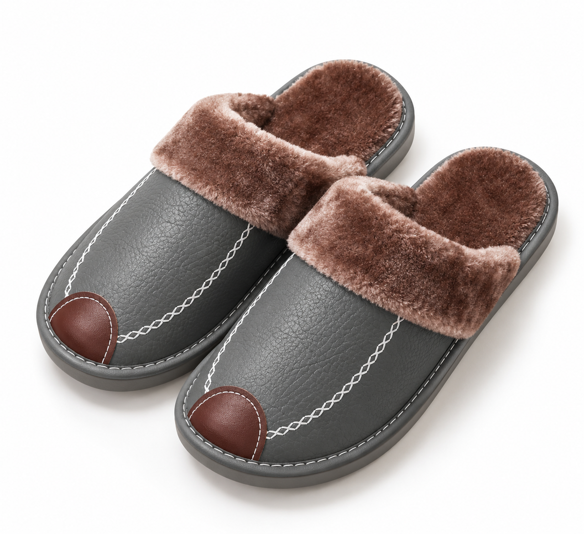 🔥 Men's Warm Arch Support Slippers – Non-Slip Comfort for Tired Feet