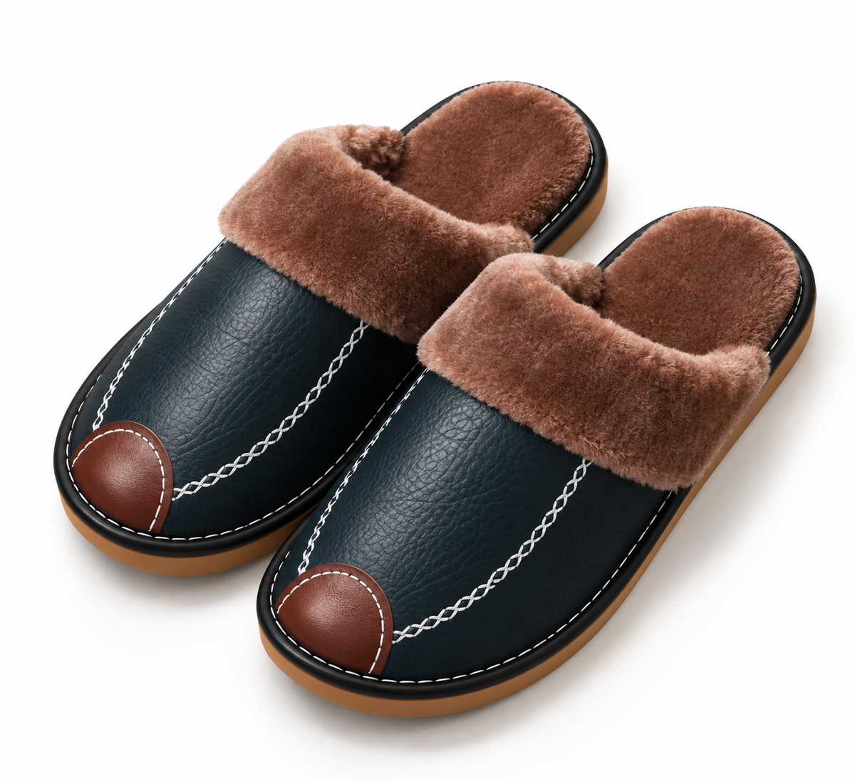 🔥 Men's Warm Arch Support Slippers – Non-Slip Comfort for Tired Feet