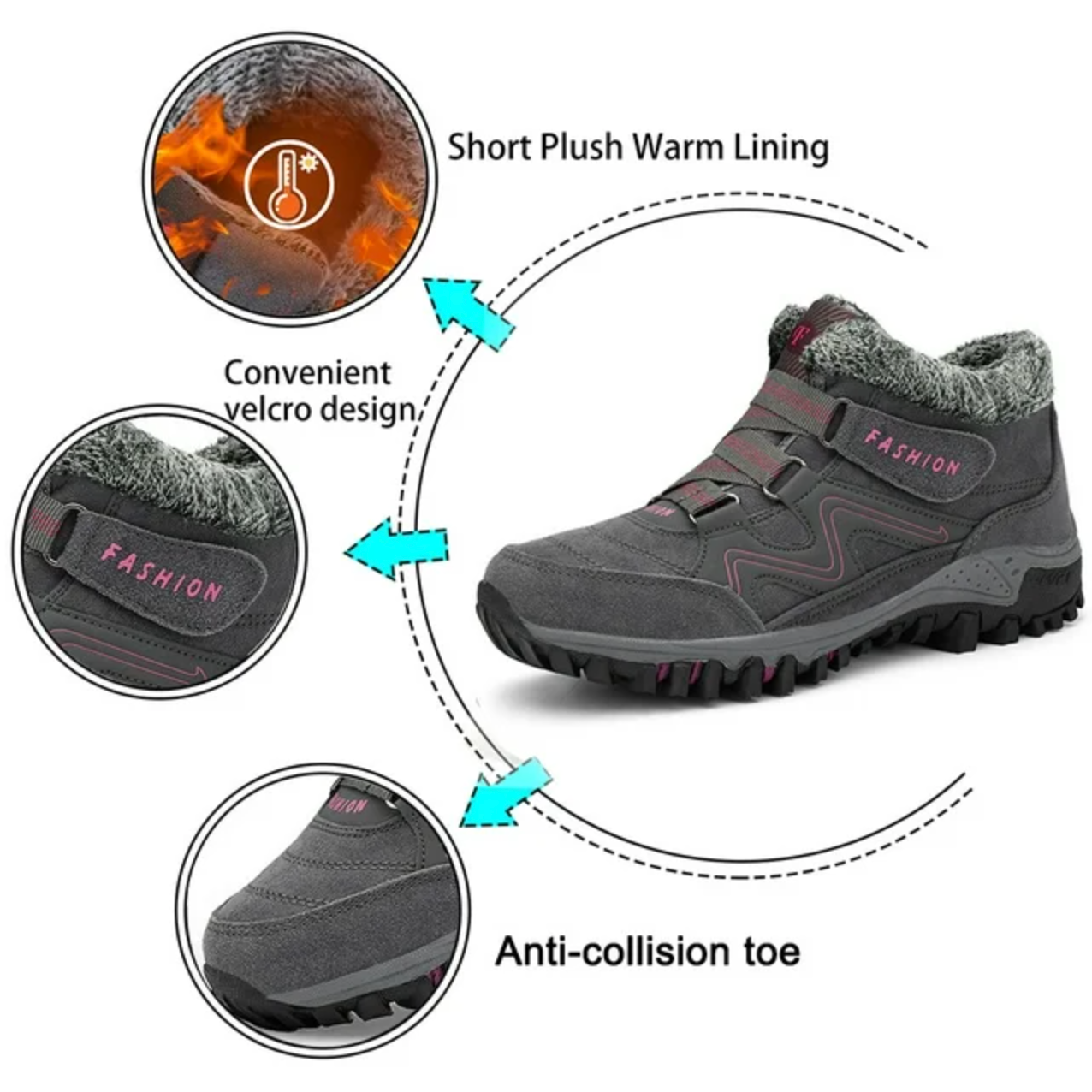 WinterGuard™ Orthopedic Snow Boots for Wide & Sensitive Feet - Waterproof & Warm