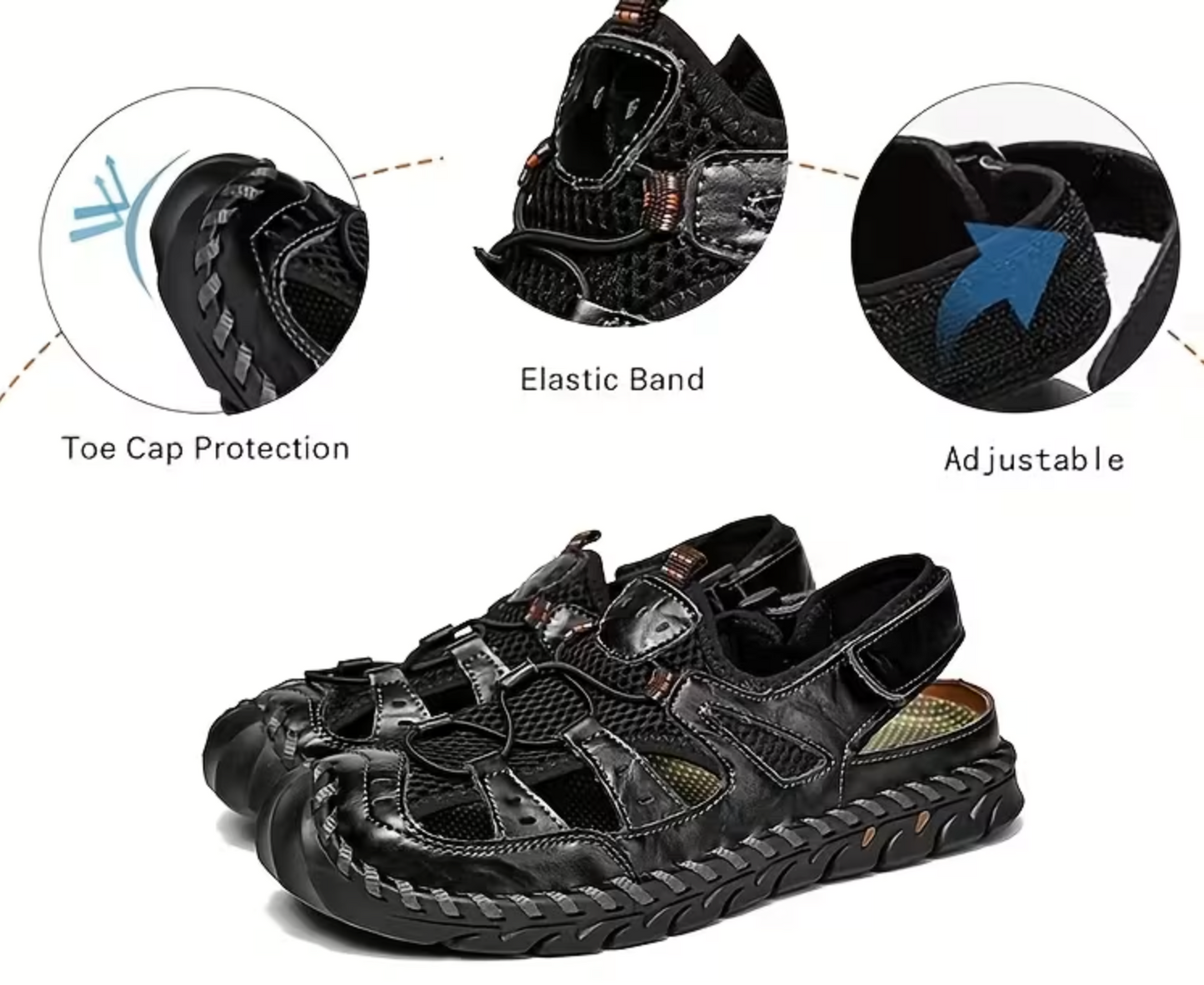 TrekStep™ Closed-Toe Outdoor Sandals – Breathable Support for All-Day Walking