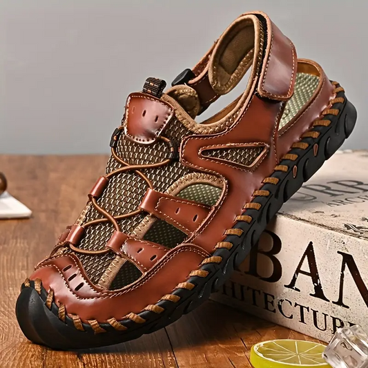 TrekStep™ Men’s Closed-Toe Comfort Sandals – Breathable Support for All-Day Walking