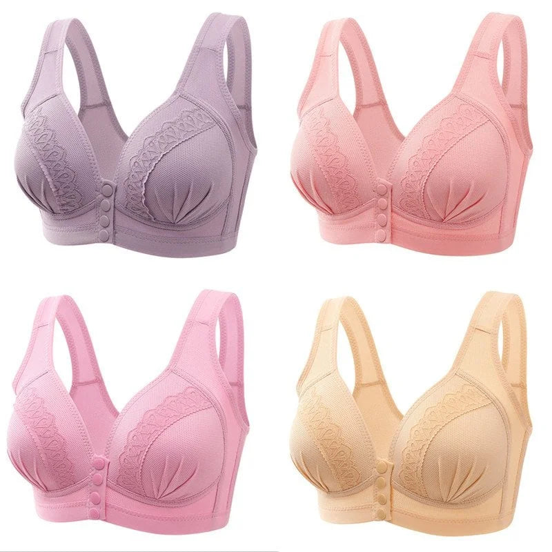 Buy 1 Get 2 Free - 2024 breathable cotton bra with front button