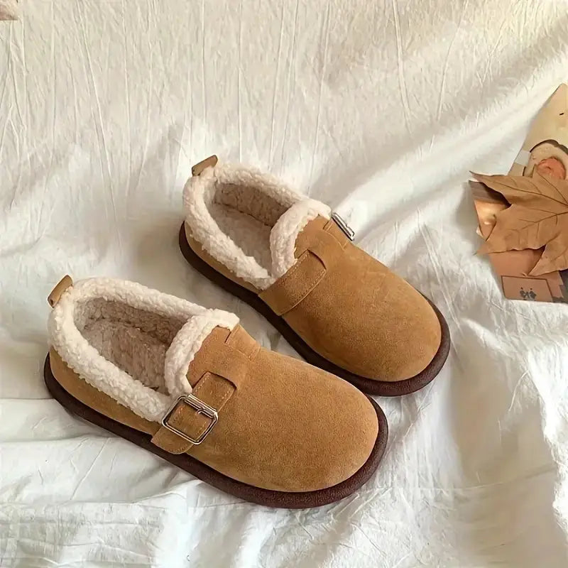 CozyStep™ Plush Round Toe Slip-on Shoes – Warmth & Orthopedic Comfort