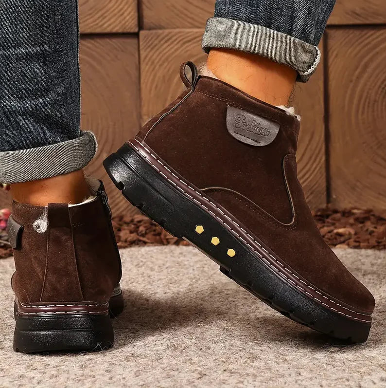 ArcticWalk™ Men’s Orthopedic Winter Boots – Cozy Lining & Non-Slip Sole