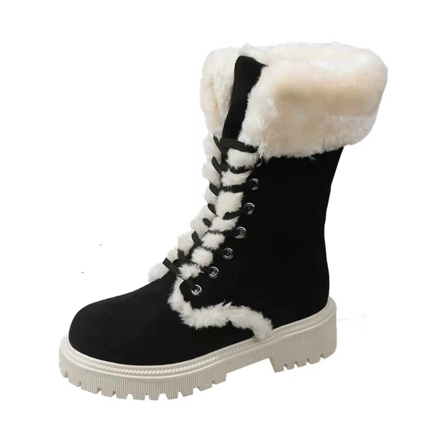 SafeStep™ Women’s Non-Slip Mid-Calf Cotton Boots – Warm, Supportive, Everyday Wear