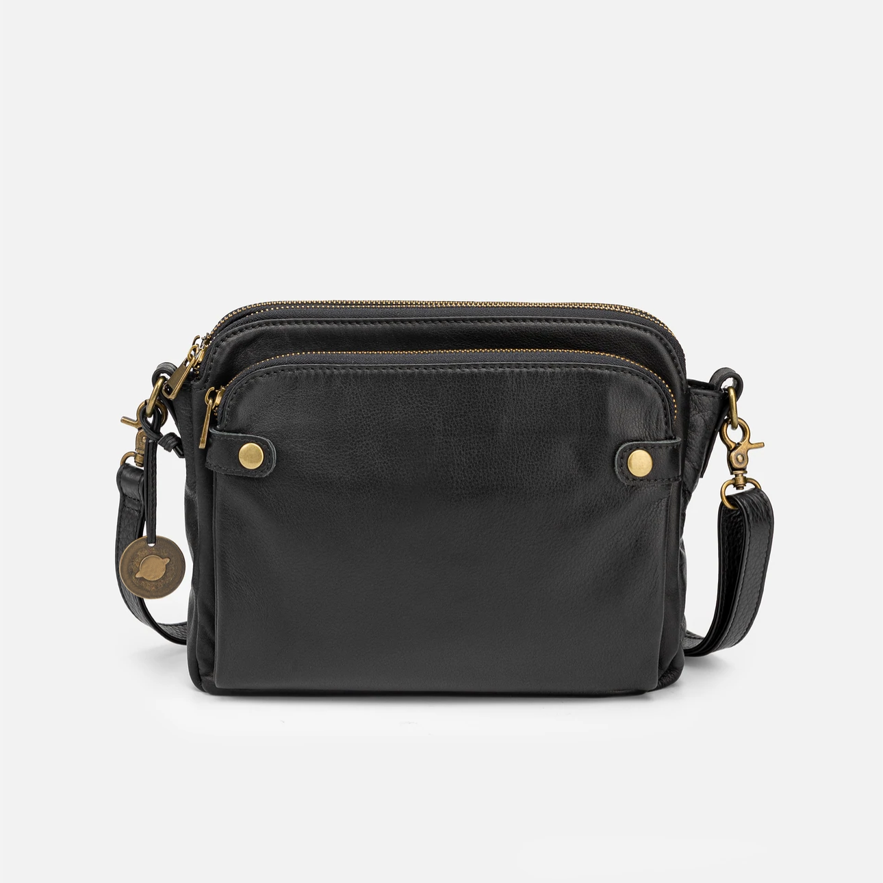 Three-Layer Leather Crossbody Shoulder & Clutch Bag