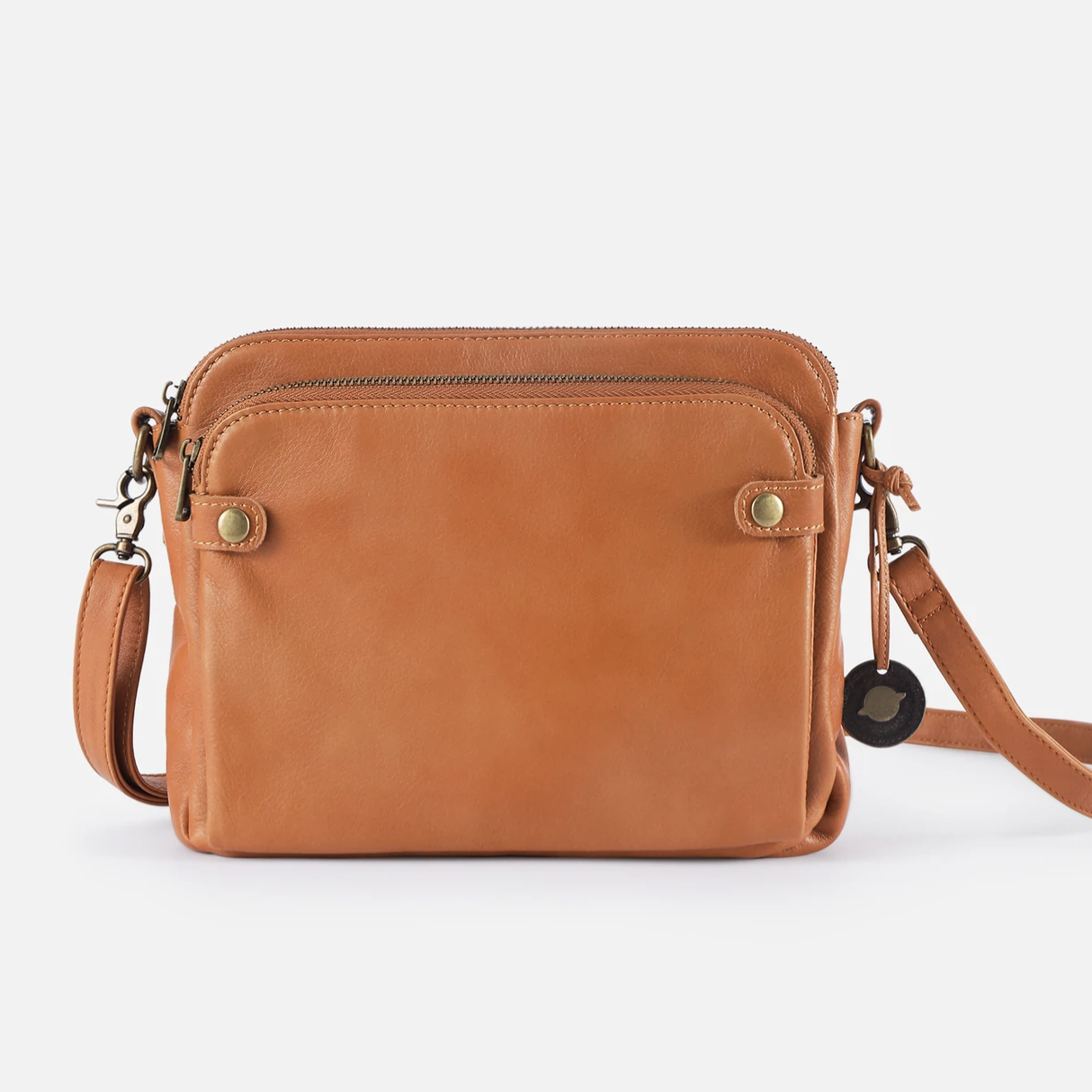 Three-Layer Leather Crossbody Shoulder & Clutch Bag