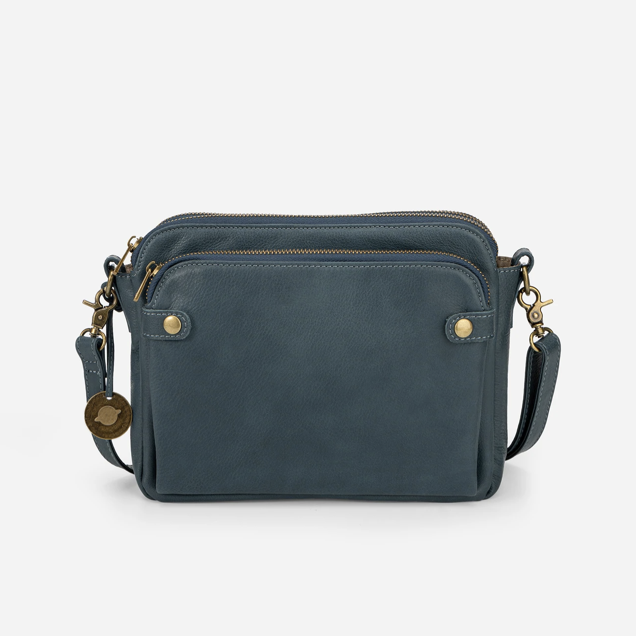 Three-Layer Leather Crossbody Shoulder & Clutch Bag