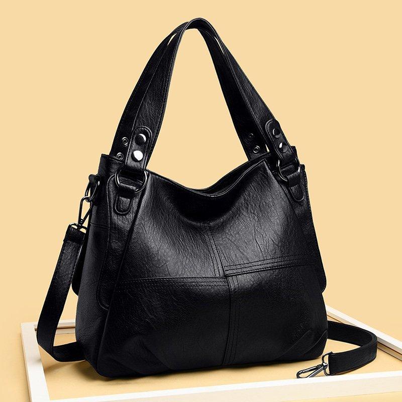 Women's Retro Soft Leather High Capacity Shoulder Bag