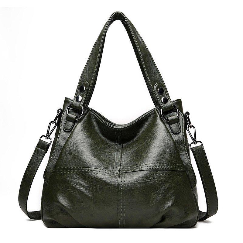 Women's Retro Soft Leather High Capacity Shoulder Bag