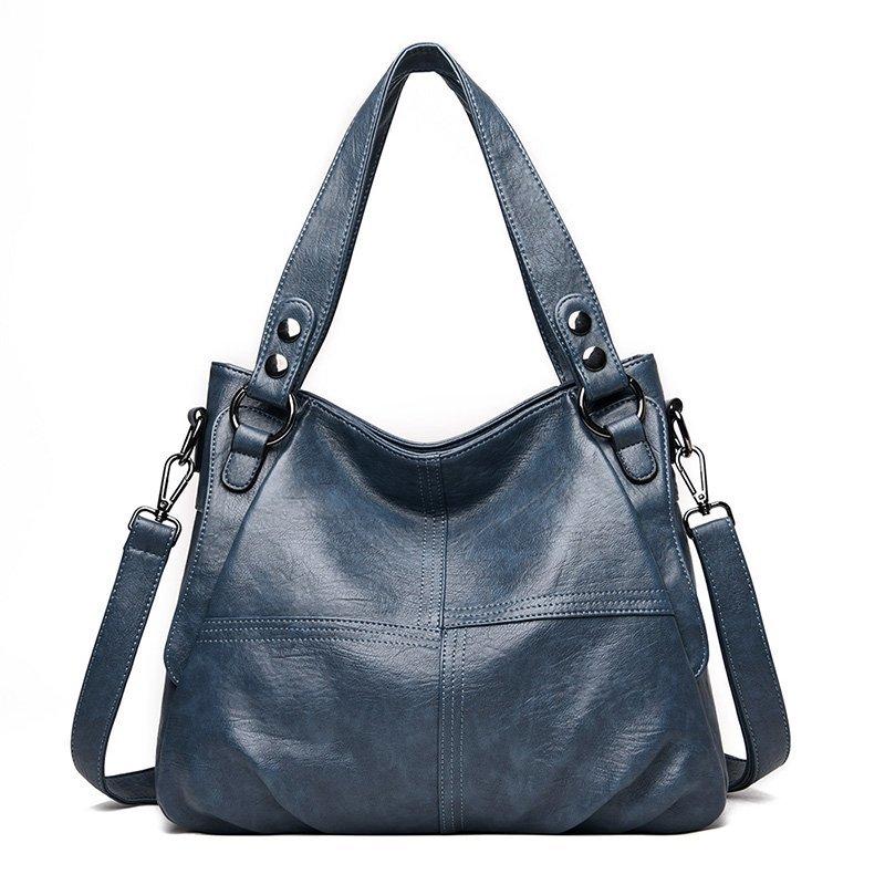 Women's Retro Soft Leather High Capacity Shoulder Bag