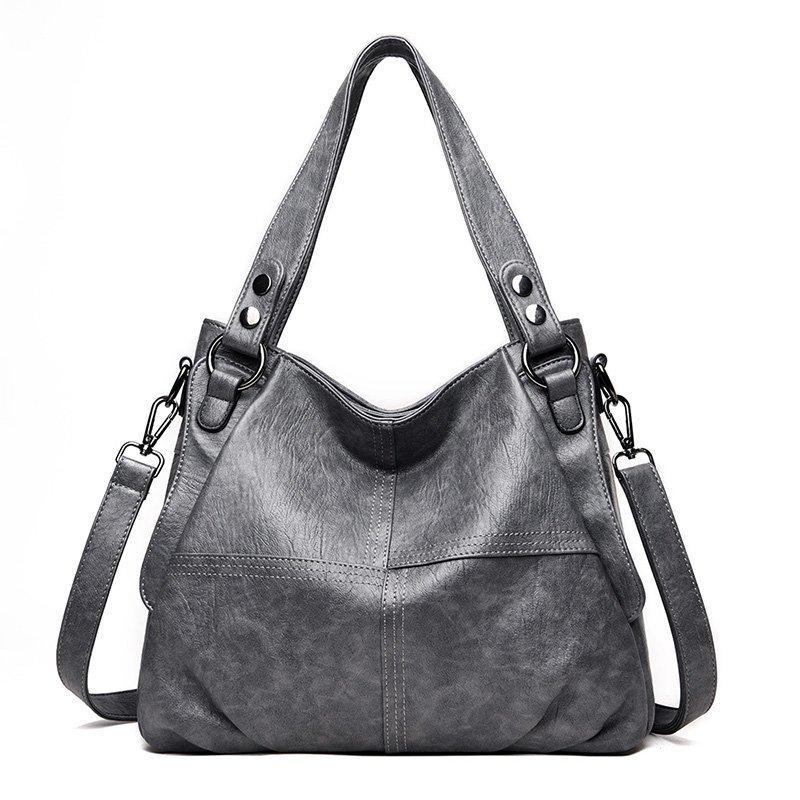 Women's Retro Soft Leather High Capacity Shoulder Bag