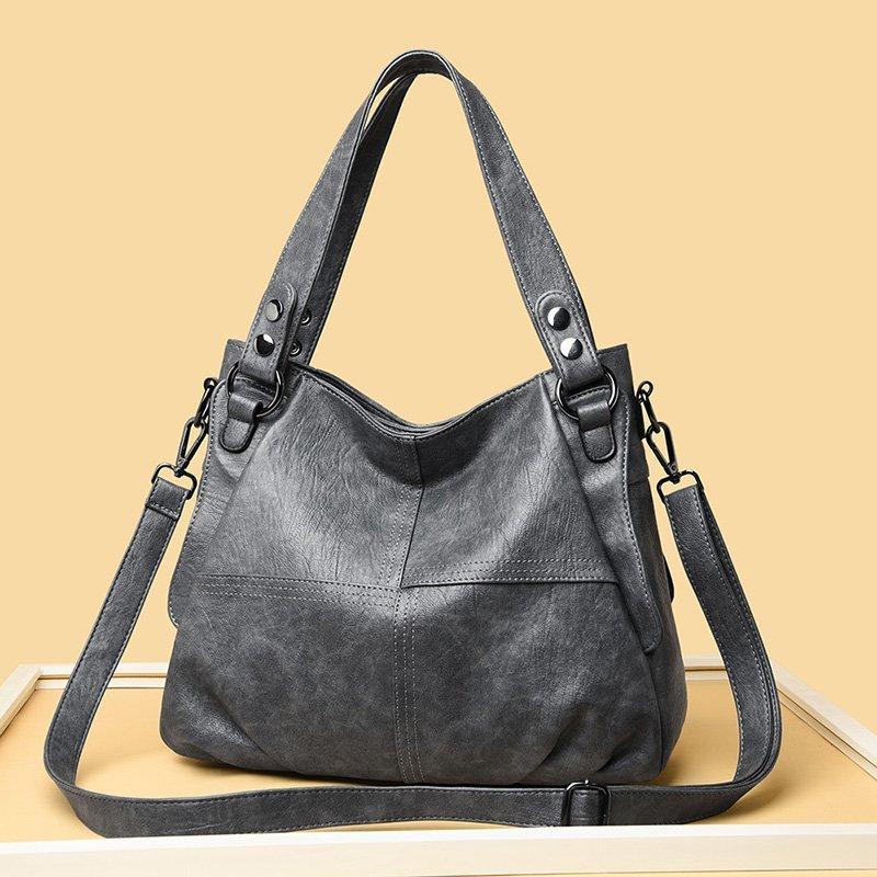 Women's Retro Soft Leather High Capacity Shoulder Bag