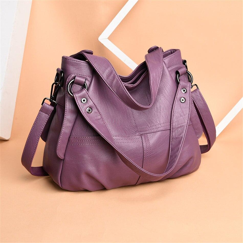 Women's Retro Soft Leather High Capacity Shoulder Bag