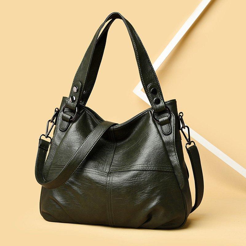 Women's Retro Soft Leather High Capacity Shoulder Bag