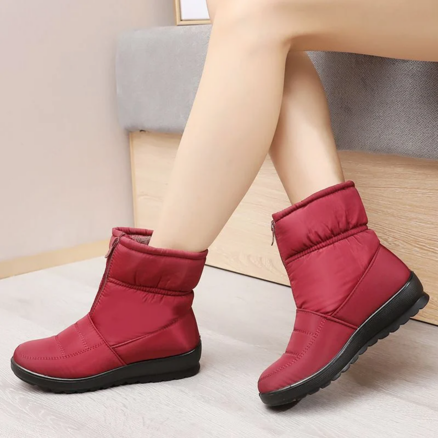 🔥2022 Women's Warm Snow Boots, Fur Lining Water Resistant Winter Shoes🎉