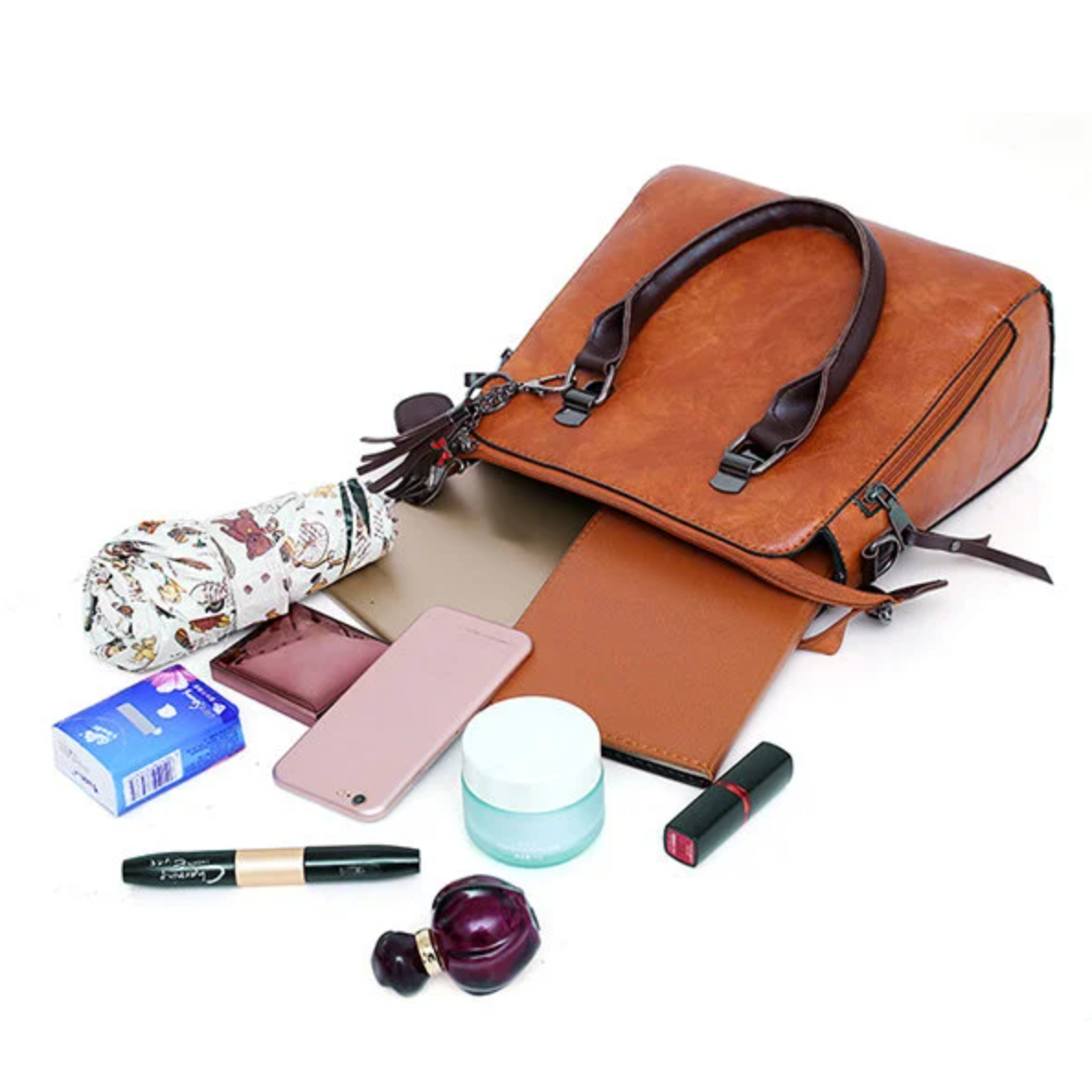 Premium Multi-function Leather Handbag Crossbody Bag Clutch Bag