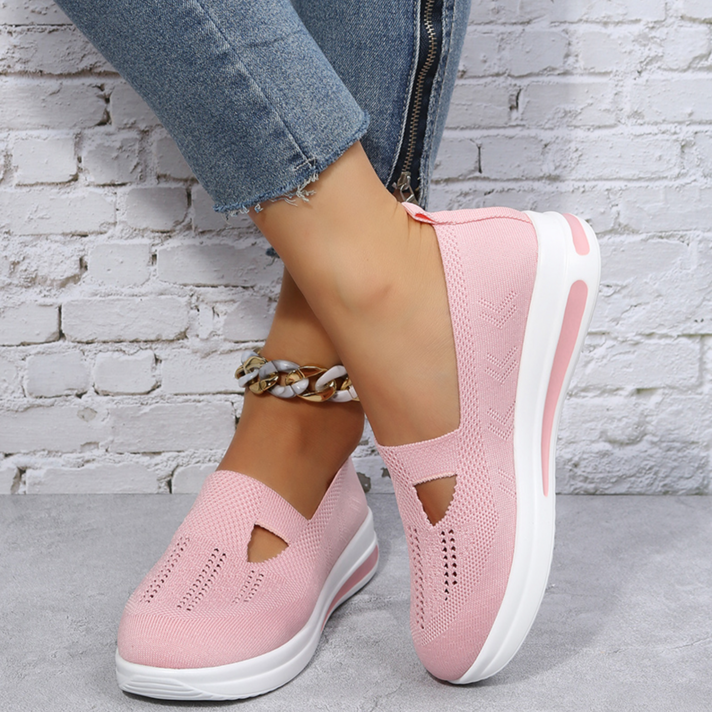 2022 Women Mesh Comfortable Walking Shoes Slip-on Shoes