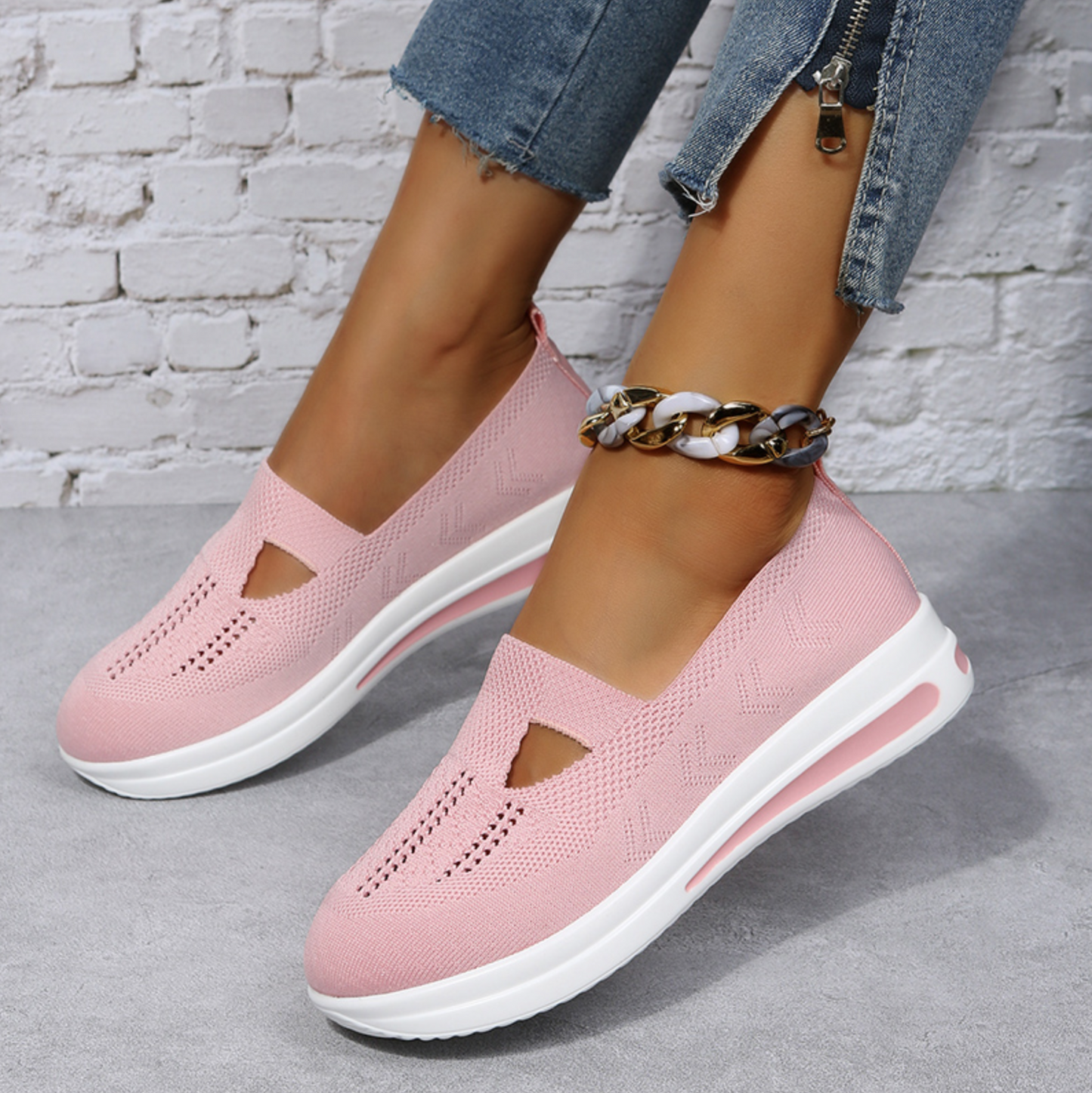 2022 Women Mesh Comfortable Walking Shoes Slip-on Shoes